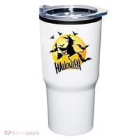 Halloween Spooky Moon Flying Witch Tumbler thumb 0