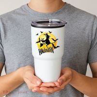 Halloween Spooky Moon Flying Witch Tumbler thumb 2