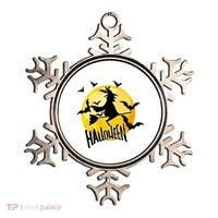 Halloween Spooky Moon Flying Witch Ornament thumb 0