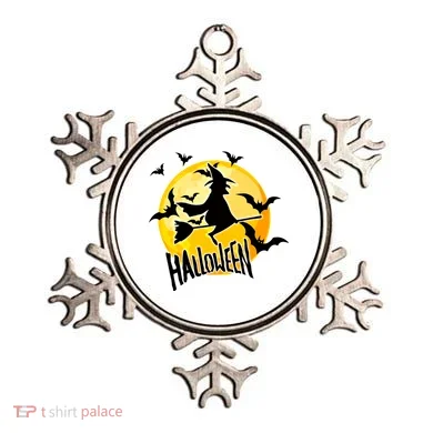 Halloween Spooky Moon Flying Witch Ornament
