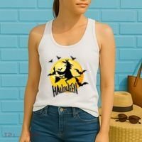 Halloween Spooky Moon Flying Witch Women's Tank Top thumb 2
