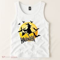 Halloween Spooky Moon Flying Witch Tank Top thumb 2