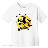Halloween Spooky Moon Flying Witch Toddler T-Shirt thumb 0