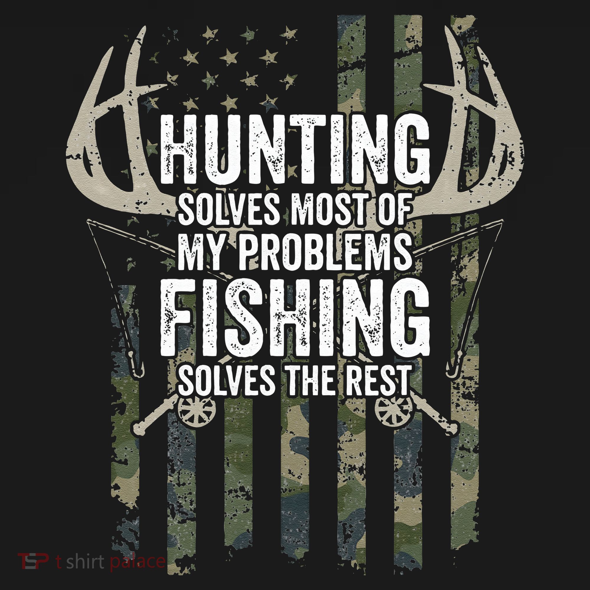 Hunting Solves Most Of My Problems Fishing The Rest Funny Women's Hoodie