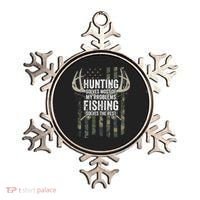 Hunting Solves Most Of My Problems Fishing The Rest Funny Ornament thumb 0