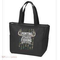 Hunting Solves Most Of My Problems Fishing The Rest Funny Tote Bag thumb 3