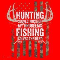 Hunting Solves Most Of My Problems Fishing The Rest Funny Santa Hat thumb 1