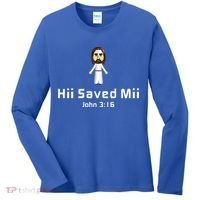 Hii Saved Mii John 316 Jesus Women's Long Sleeve Shirt thumb 0