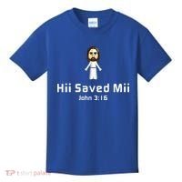 Hii Saved Mii John 316 Jesus Kids T-Shirt thumb 0