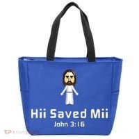 Hii Saved Mii John 316 Jesus Tote Bag thumb 0