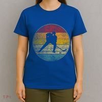 Hockey Stick Mask Puck Ice Vintage Retro 70s 80s 90s Gift T-Shirt thumb 4