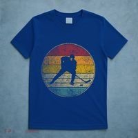 Hockey Stick Mask Puck Ice Vintage Retro 70s 80s 90s Gift T-Shirt thumb 5
