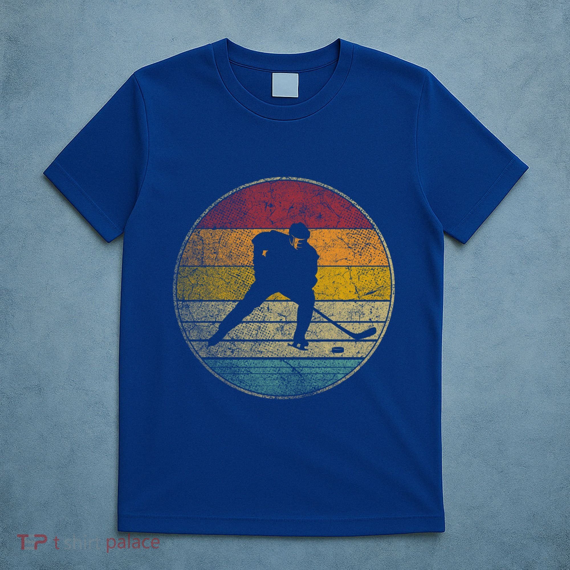 Hockey Stick Mask Puck Ice Vintage Retro 70s 80s 90s Gift T-Shirt