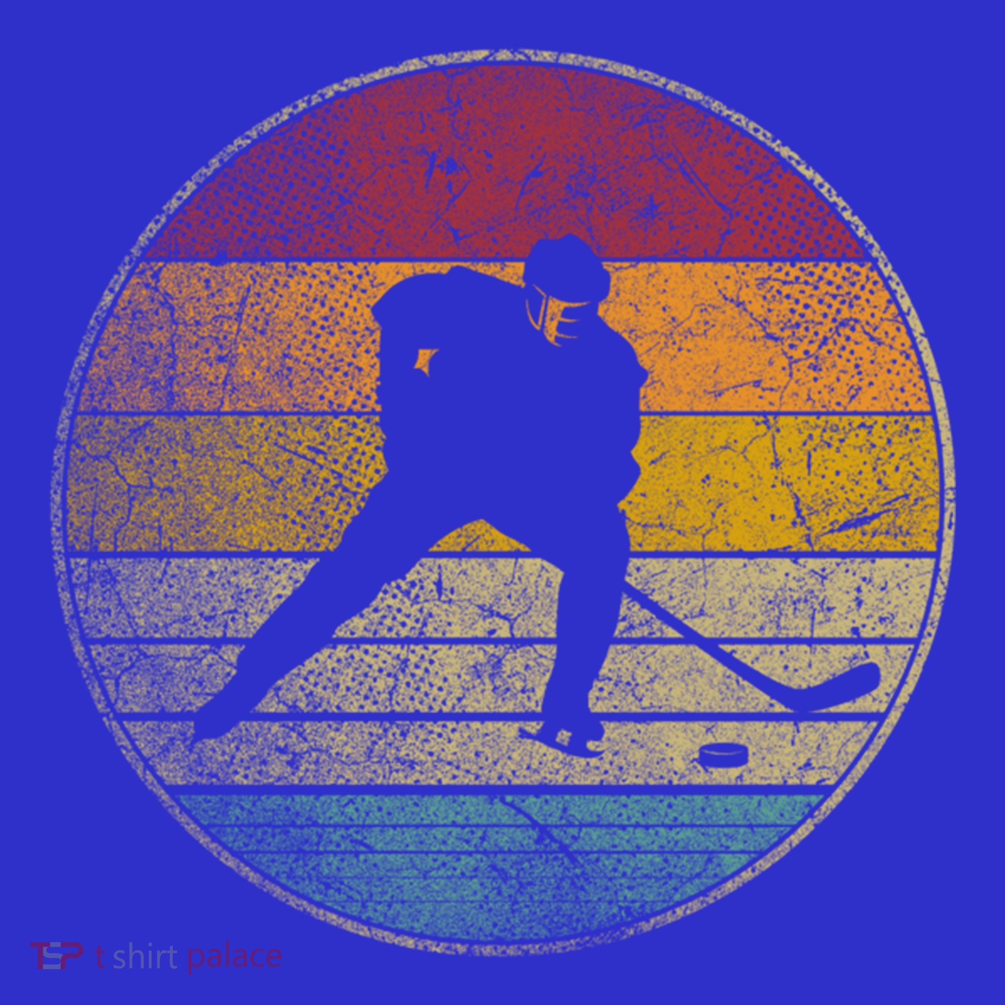 Hockey Stick Mask Puck Ice Vintage Retro 70s 80s 90s Gift T-Shirt