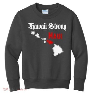 Hawaii Strong Maui Gift Kids Sweatshirt