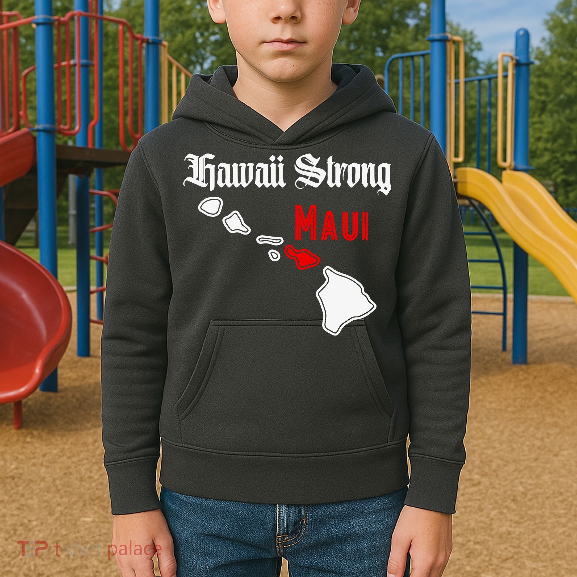 Hawaii Strong Maui Gift Kids Hoodie