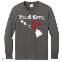 Hawaii Strong Maui Gift Kids Long Sleeve Shirt thumb 0