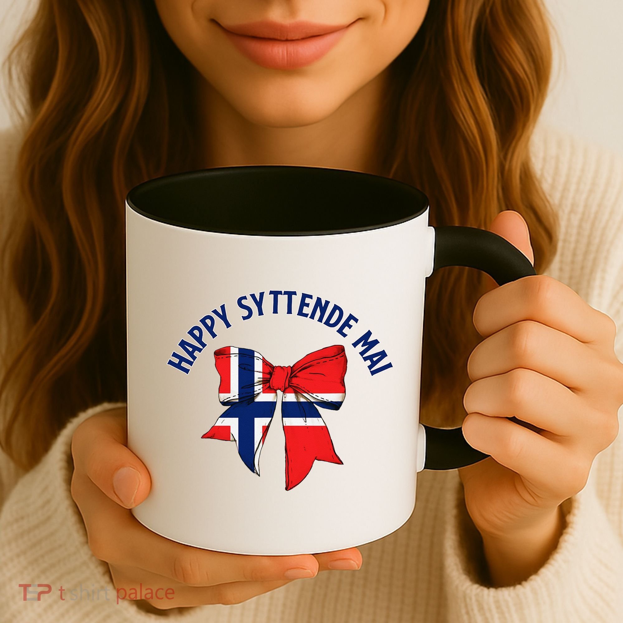 Happy Syttende Mai Coquette Patriotic Bows Retro Norway Coffee Mug