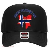 Happy Syttende Mai Coquette Patriotic Bows Retro Norway Hat thumb 0