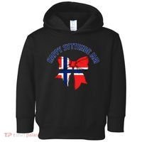 Happy Syttende Mai Coquette Patriotic Bows Retro Norway Toddler Hoodie thumb 0