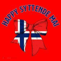 Happy Syttende Mai Coquette Patriotic Bows Retro Norway Santa Hat thumb 1