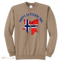 Happy Syttende Mai Coquette Patriotic Bows Retro Norway Sweatshirt thumb 0
