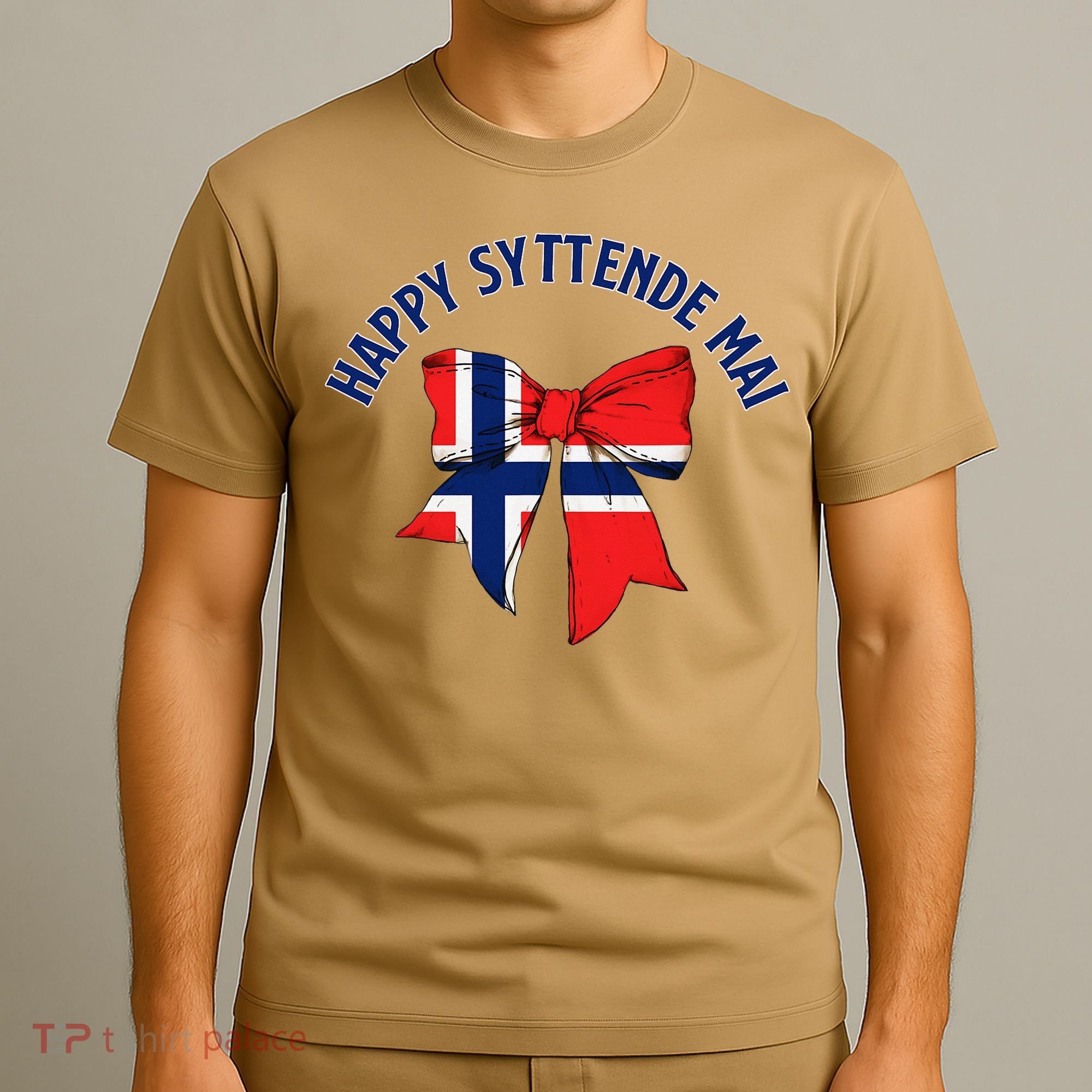 Happy Syttende Mai Coquette Patriotic Bows Retro Norway T-Shirt