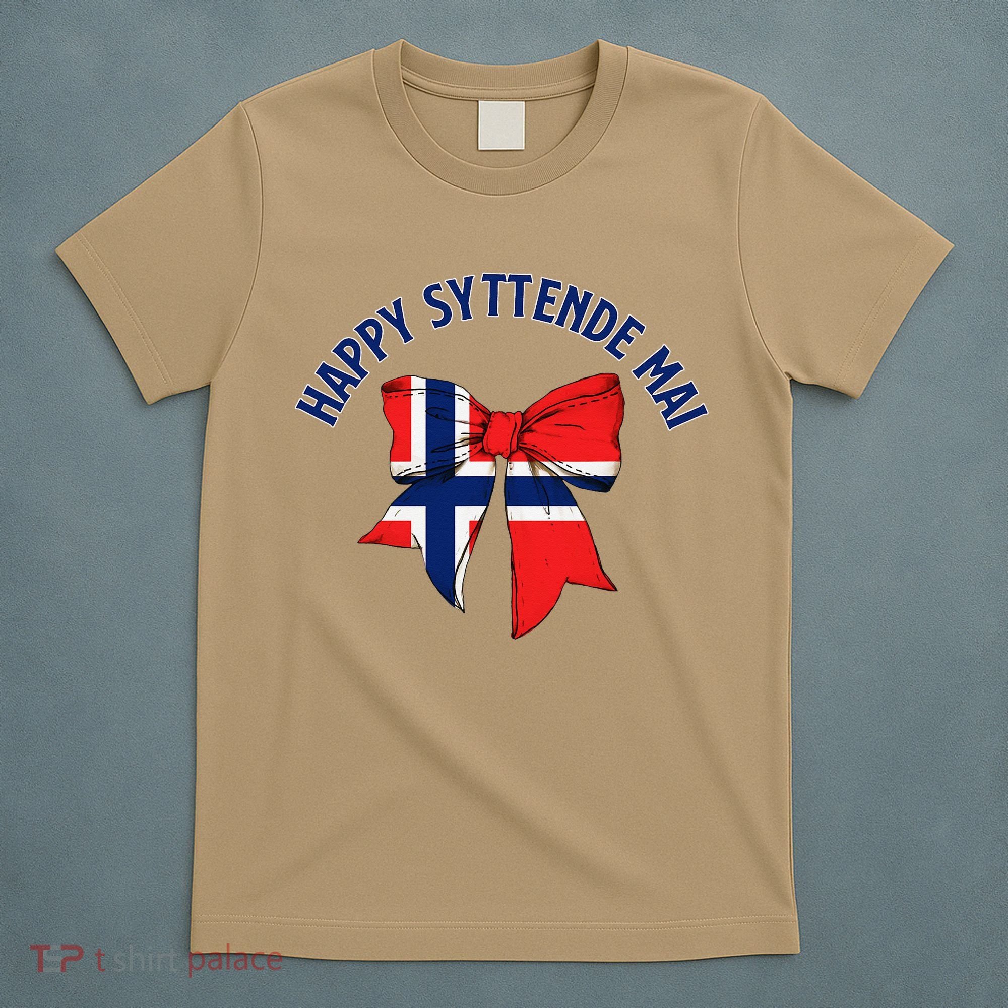 Happy Syttende Mai Coquette Patriotic Bows Retro Norway T-Shirt