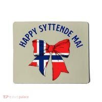 Happy Syttende Mai Coquette Patriotic Bows Retro Norway Mousepad thumb 0