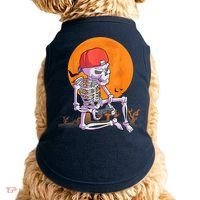 Halloween Shirt Men Boys Gamer Gaming Skeleton Doggie Tank thumb 0