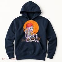 Halloween Shirt Men Boys Gamer Gaming Skeleton Hoodie thumb 0