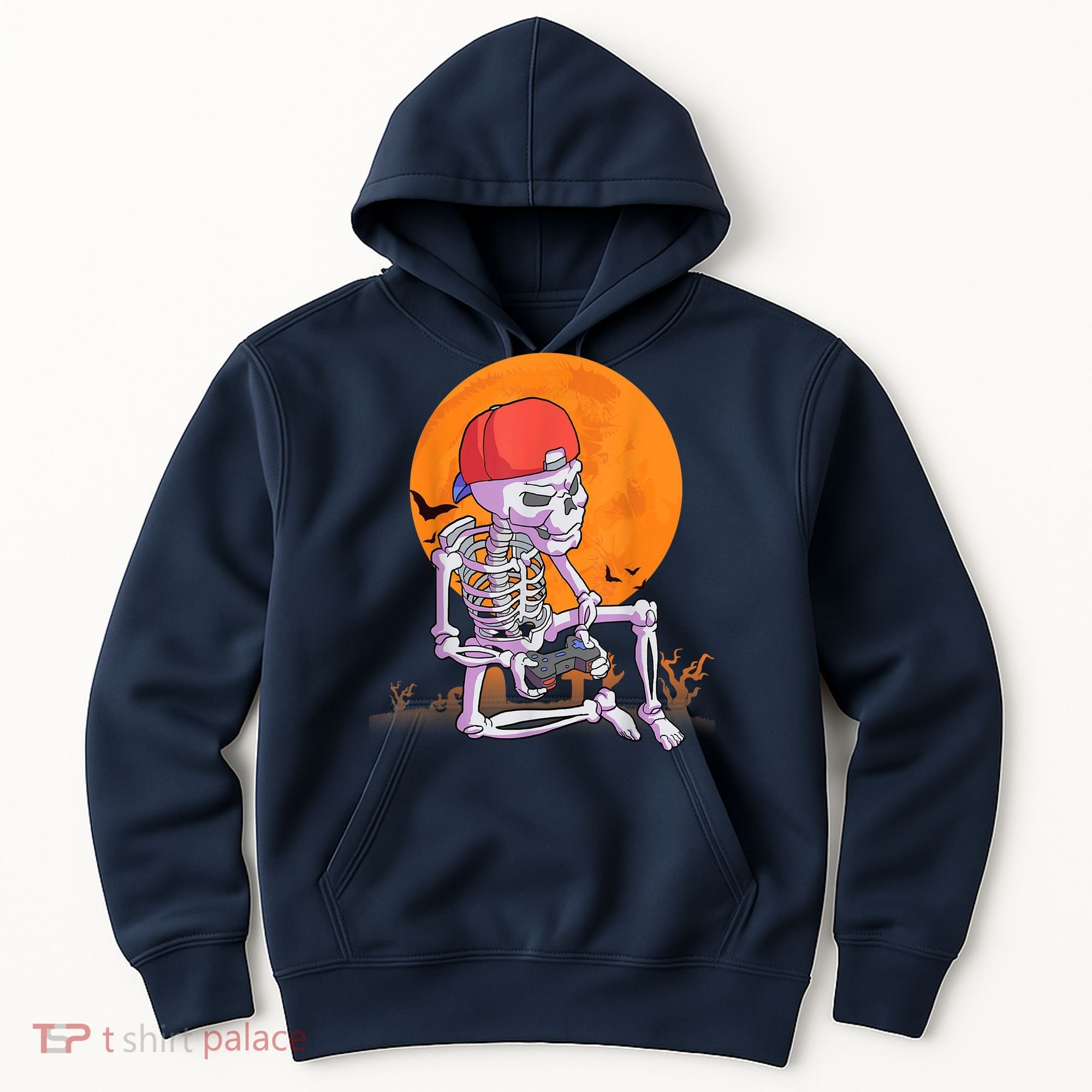 Halloween Shirt Men Boys Gamer Gaming Skeleton Hoodie