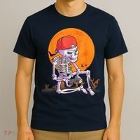 Halloween Shirt Men Boys Gamer Gaming Skeleton T-Shirt thumb 3
