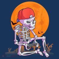 Halloween Shirt Men Boys Gamer Gaming Skeleton Coaster thumb 2