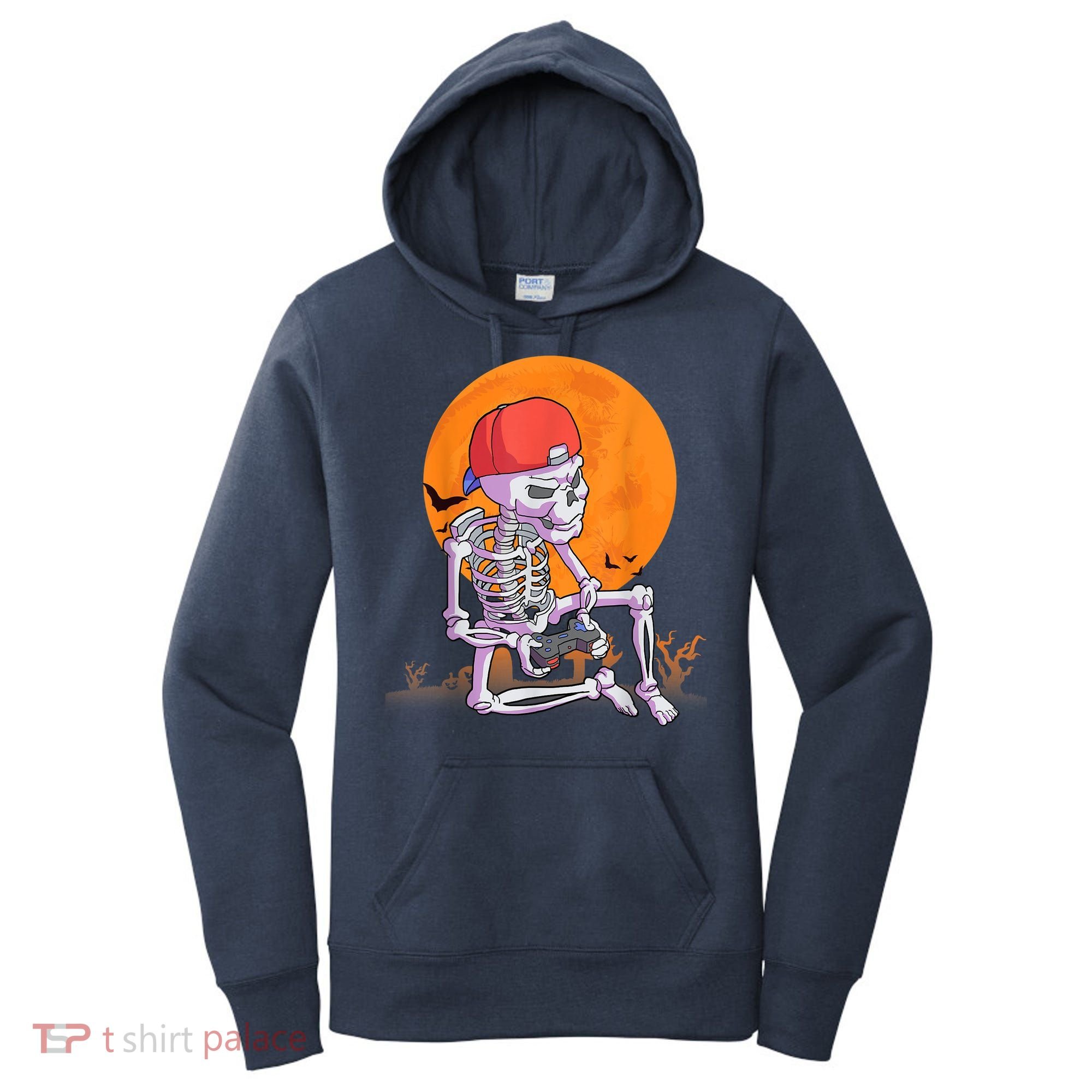 Halloween Shirt Men Boys Gamer Gaming Skeleton Women's Hoodie