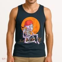Halloween Shirt Men Boys Gamer Gaming Skeleton Tank Top thumb 3