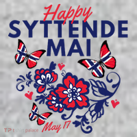 Happy Syttende Mai 17 May Norway Rosemaling Butterflies Flag Kids Sweatshirt thumb 2