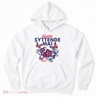 Happy Syttende Mai 17 May Norway Rosemaling Butterflies Flag Hoodie thumb 0