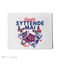 Happy Syttende Mai 17 May Norway Rosemaling Butterflies Flag Mousepad thumb 0