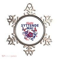 Happy Syttende Mai 17 May Norway Rosemaling Butterflies Flag Ornament thumb 0