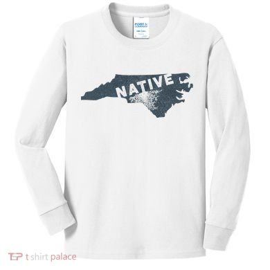 Home State Native North Carolina Kids Long Sleeve Shirt