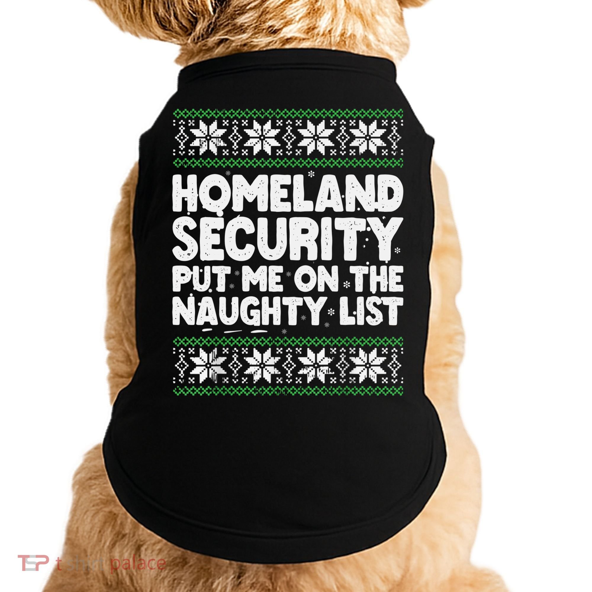 Homeland Security Naughty List Christmas Great Gift Doggie Tank