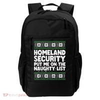 Homeland Security Naughty List Christmas Great Gift Backpack thumb 0