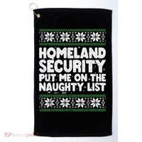 Homeland Security Naughty List Christmas Great Gift Golf Towel thumb 0