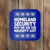 Homeland Security Naughty List Christmas Great Gift Coaster thumb 0