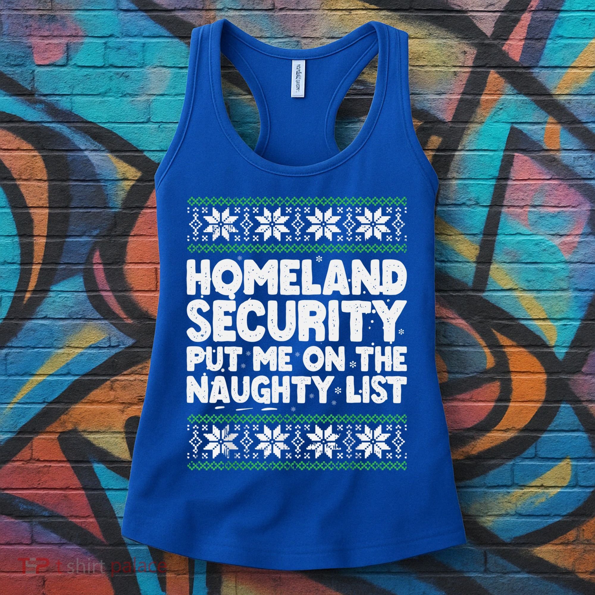 Homeland Security Naughty List Christmas Great Gift Women's Tank Top