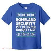 Homeland Security Naughty List Christmas Great Gift Toddler T-Shirt thumb 0