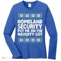 Homeland Security Naughty List Christmas Great Gift Women's Long Sleeve Shirt thumb 0