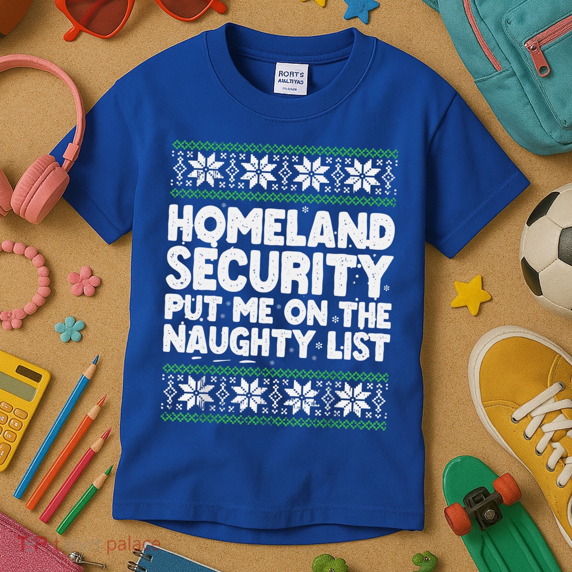 Homeland Security Naughty List Christmas Great Gift Kids T-Shirt