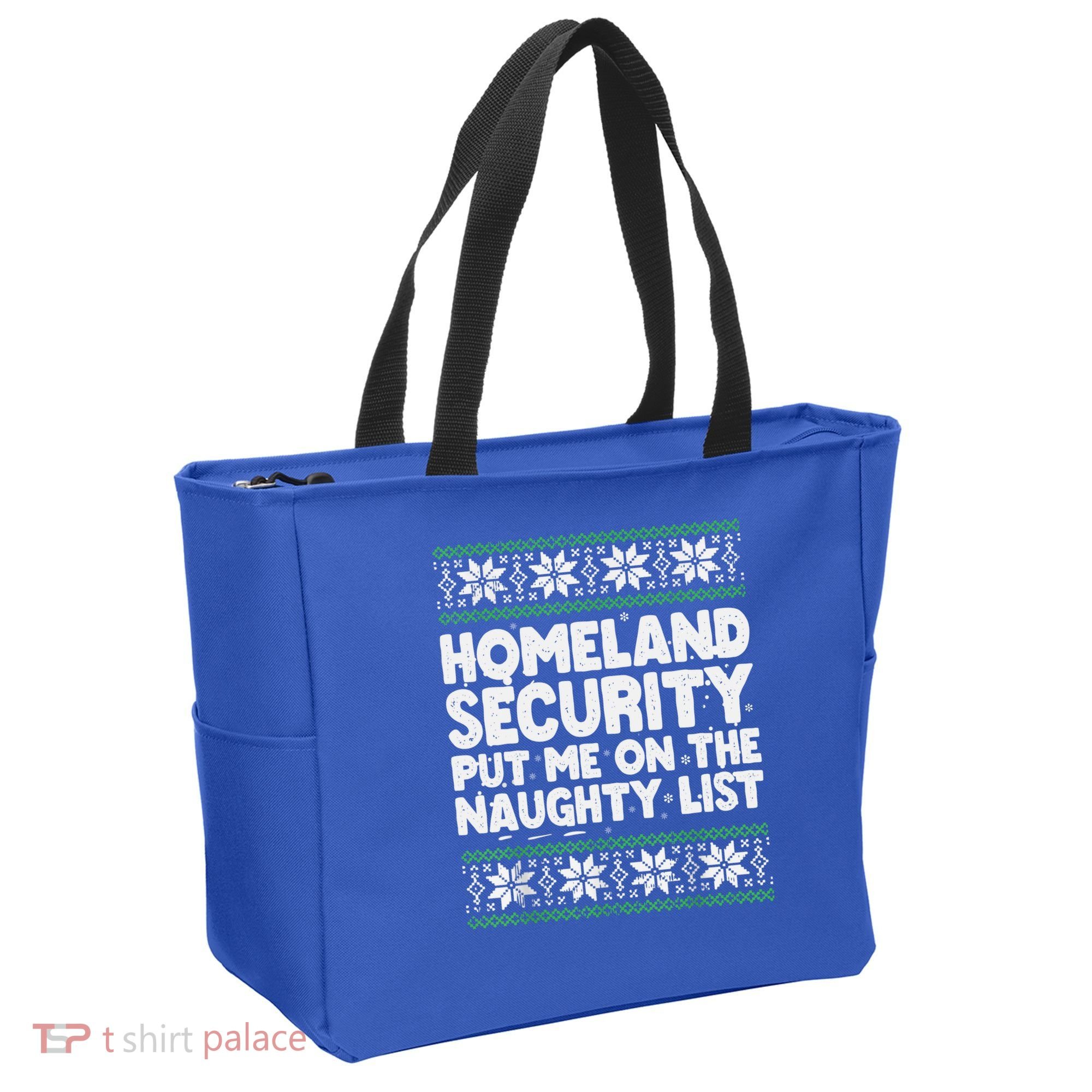 Homeland Security Naughty List Christmas Great Gift Tote Bag